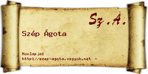 Szép Ágota névjegykártya
